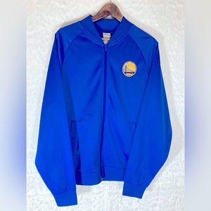 Golden State Warriors Warm Up Jacket Zip Up Lightweight Jacket NBA Warriors Sz L